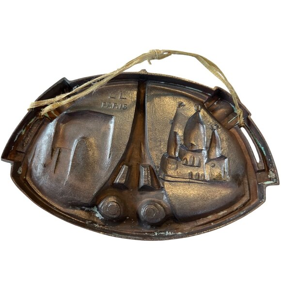 Vintage Paris Souvenir Decorative Plaque W/ Eiffel Tower/Arc De Triomphe Design - Picture 5 of 7